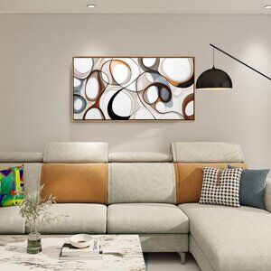 Wall decor for Living Room Brown Abstract Canvas Wall Art